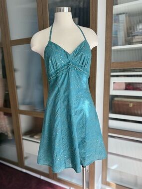 Y2K Vintage sundress • city and triangles